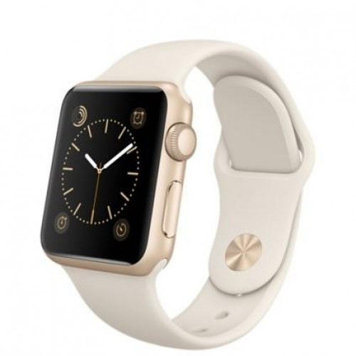 Apple Watch 38mm Gold Aluminum Case with Antique White Sport Band (MLCJ2) б/у